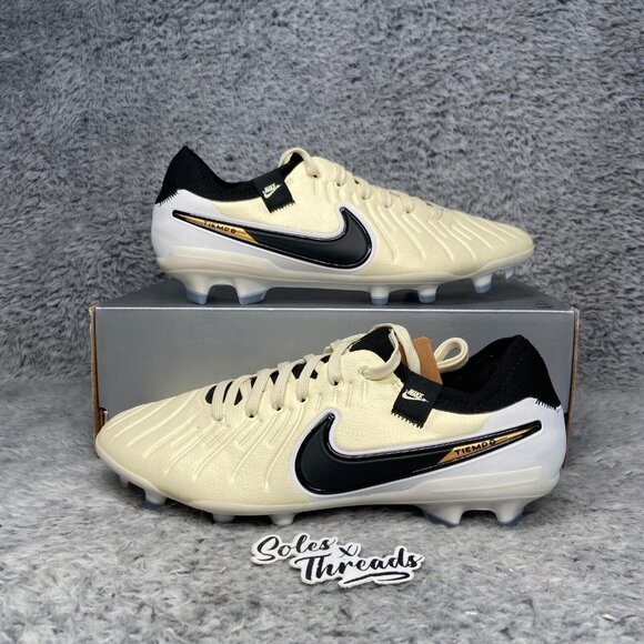 Nike Legend 10 Elite AG-Pro Low Soccer SZ 6.5 Men Lemonade Black Gold DV4330-700